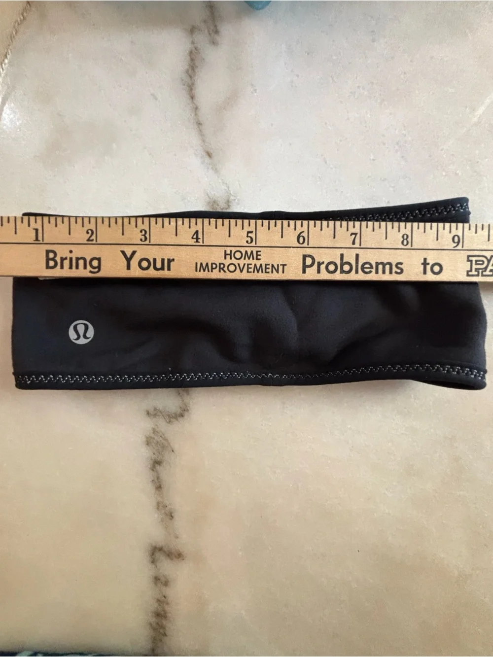 lululemon athletica Black Stretch Headband with Logo